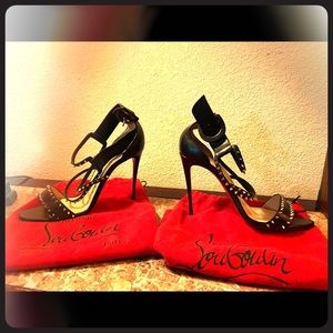 Christian Louboutin Choco Spikes Sandal 100Kid